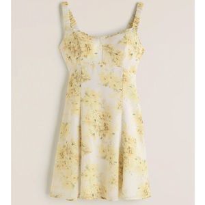 Abercrombie yellow floral sundress with scrunchies straps - a-line